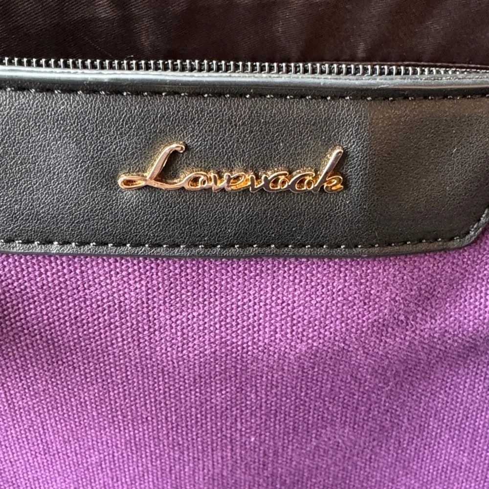 Purple and Black Laptop Bag